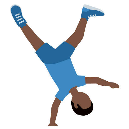 Homem Fazendo Estrela: Pele Escura para Twitter (X) January 2025 Update