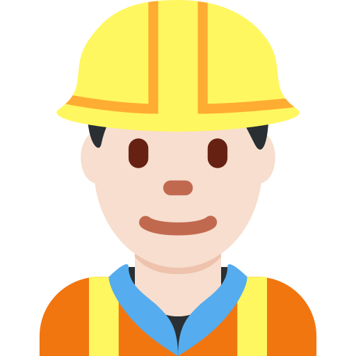 Чоловік-будівельник: дуже світлий тон шкіри для Twitter (X) January 2025 Update