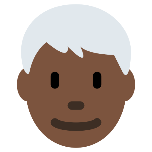 Homem: Pele Escura, Cabelo Branco para Twitter (X) January 2025 Update
