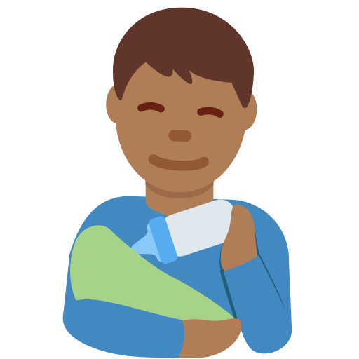 Homem Alimentando Bebê: Pele Morena Escura para Twitter (X) January 2025 Update