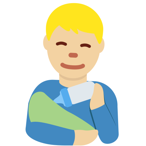 Кормящий мужчина: светлый тон кожи для Twitter (X) January 2025 Update