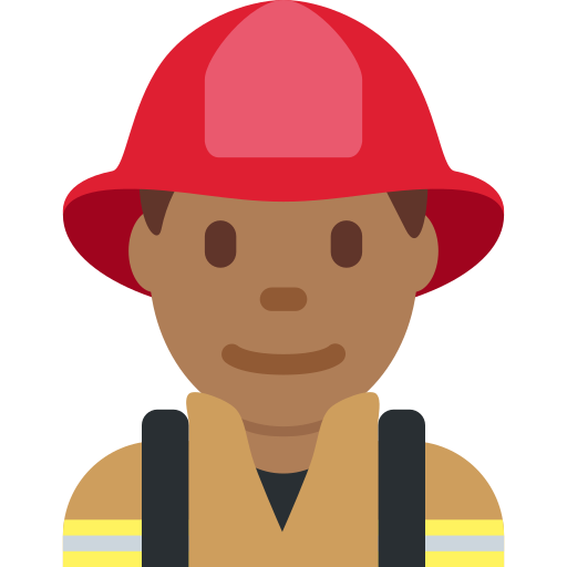 Man Firefighter: Medium-Dark Skin Tone para Twitter (X) January 2025 Update