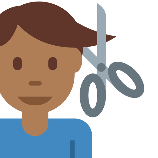 Homem Cortando O Cabelo: Pele Morena Escura para Twitter (X) January 2025 Update