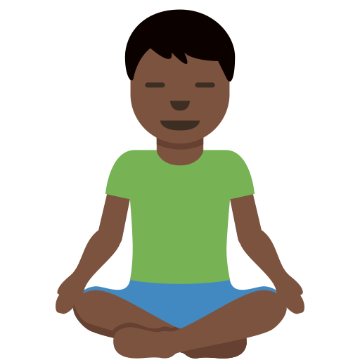 Homem Na Posição De Lótus: Pele Escura para Twitter (X) January 2025 Update