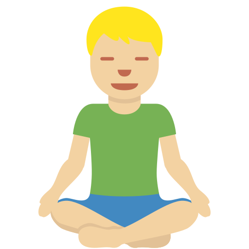 Homem na posição Lotus: Tom de pele médio-leve para Twitter (X) January 2025 Update