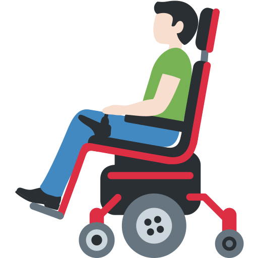 Homem Em Cadeira De Rodas Motorizada: Pele Clara para Twitter (X) January 2025 Update