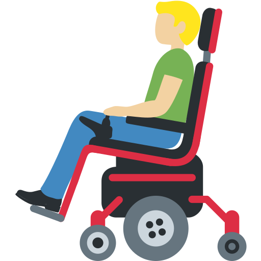 Homem Em Cadeira De Rodas Motorizada: Pele Morena Clara para Twitter (X) January 2025 Update