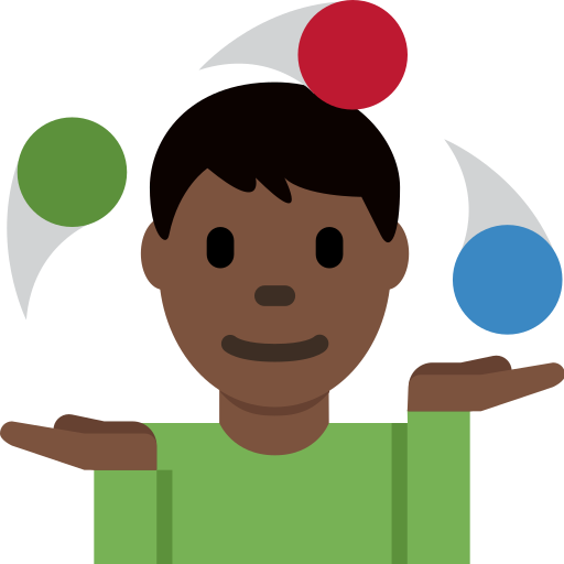 Homem Malabarista: Pele Escura para Twitter (X) January 2025 Update