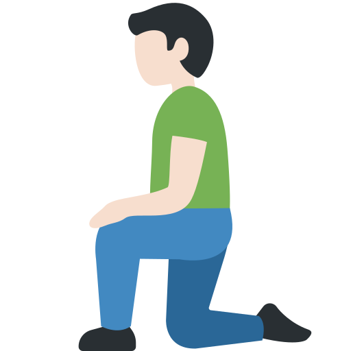 Homem Ajoelhando: Pele Clara para Twitter (X) January 2025 Update