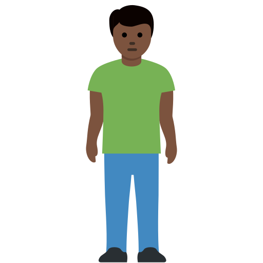 Homem Em Pé: Pele Escura para Twitter (X) January 2025 Update