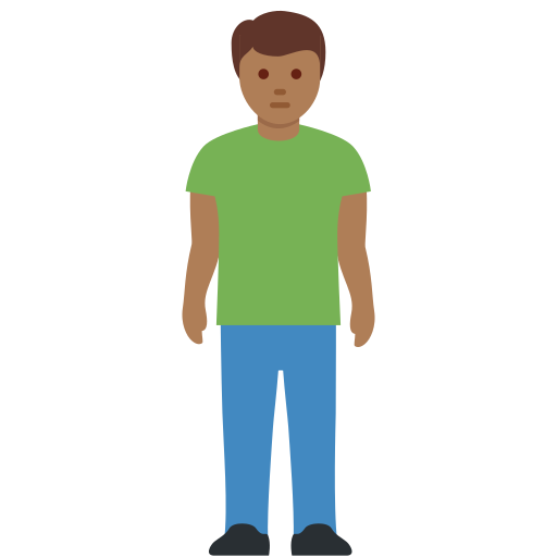 Homem Em Pé: Pele Morena Escura para Twitter (X) January 2025 Update