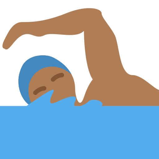 Homem Nadando: Pele Morena Escura para Twitter (X) January 2025 Update