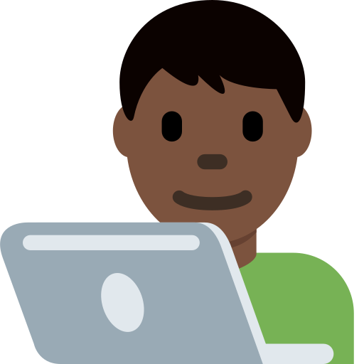 Мужчина-инженер: очень темный тон кожи для Twitter (X) January 2025 Update