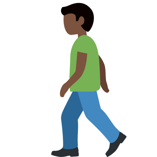 Homem Andando: Pele Escura para Twitter (X) January 2025 Update