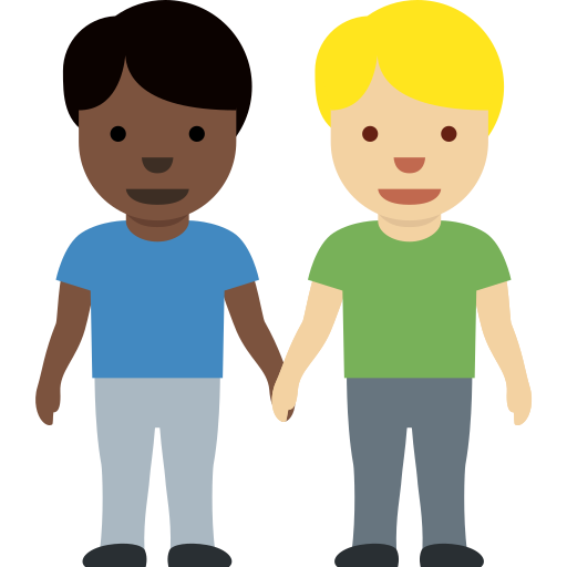 Dois Homens De Mãos Dadas: Pele Escura, Pele Morena Clara para Twitter (X) January 2025 Update