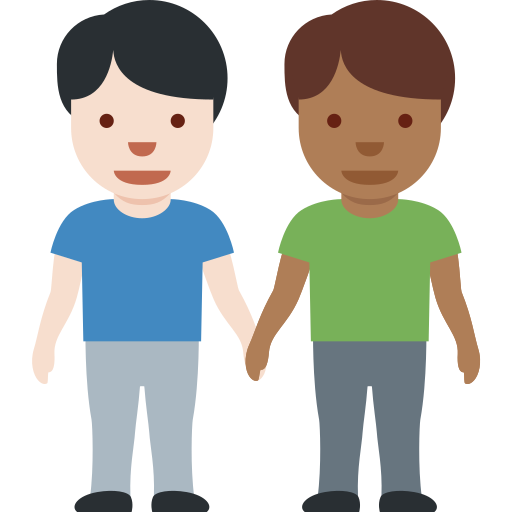 Dois Homens De Mãos Dadas: Pele Clara, Pele Morena Escura para Twitter (X) January 2025 Update