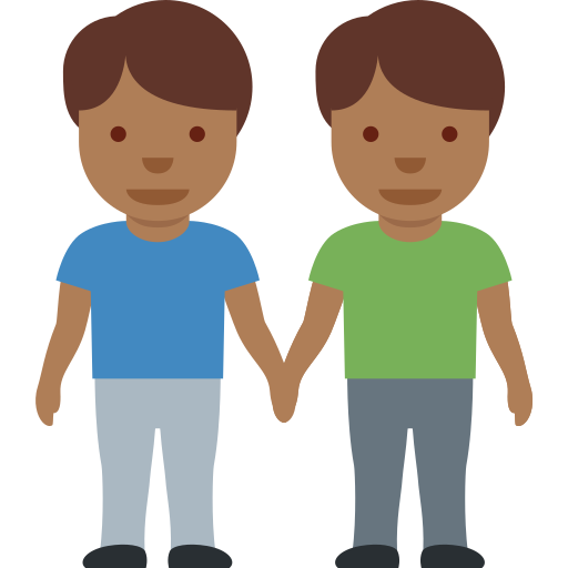 Dois Homens De Mãos Dadas: Pele Morena Escura para Twitter (X) January 2025 Update