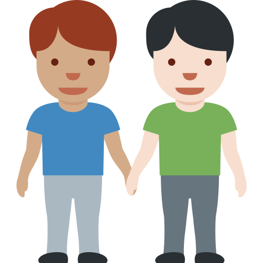 Dois Homens De Mãos Dadas: Pele Morena, Pele Clara para Twitter (X) January 2025 Update