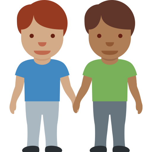 Dois Homens De Mãos Dadas: Pele Morena, Pele Morena Escura para Twitter (X) January 2025 Update