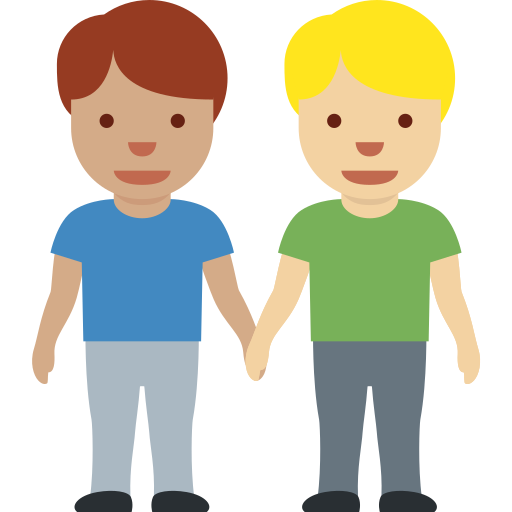 Dois Homens De Mãos Dadas: Pele Morena, Pele Morena Clara para Twitter (X) January 2025 Update