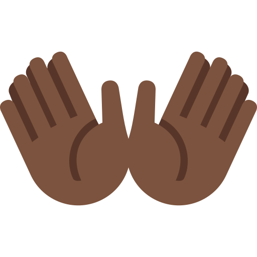 Mãos Abertas: Pele Escura para Twitter (X) January 2025 Update