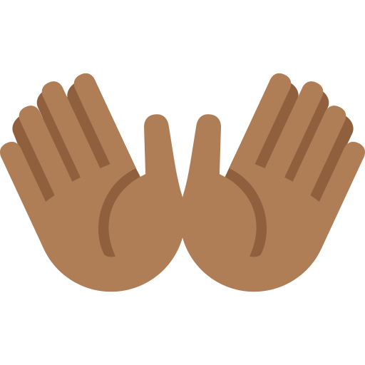 Mãos Abertas: Pele Morena Escura para Twitter (X) January 2025 Update