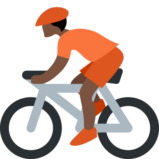 Велосипедист: дуже темний тон шкіри для Twitter (X) January 2025 Update