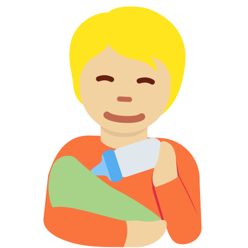 Кормящий человек: светлый тон кожи для Twitter (X) January 2025 Update