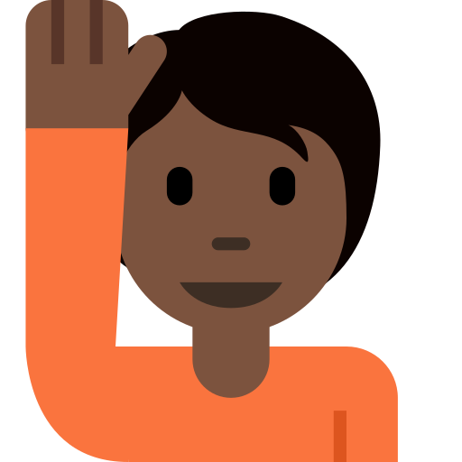 Pessoa Levantando A Mão: Pele Escura para Twitter (X) January 2025 Update