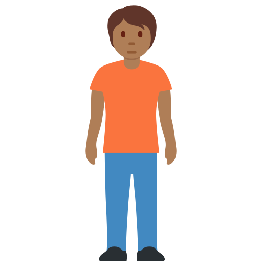 Pessoa Em Pé: Pele Morena Escura para Twitter (X) January 2025 Update