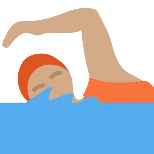 Плавання: середній тон шкіри для Twitter (X) January 2025 Update