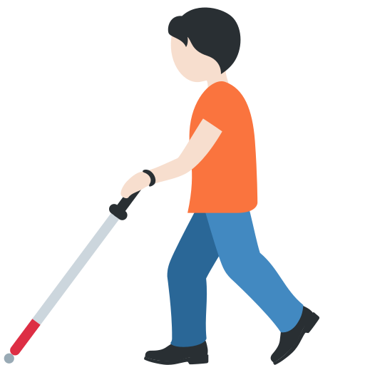 Pessoa Com Bengala Para Cego: Pele Clara para Twitter (X) January 2025 Update