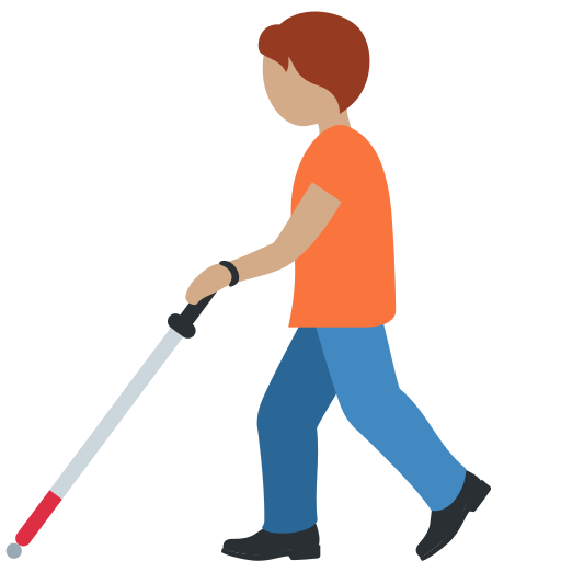 Pessoa Com Bengala Para Cego: Pele Morena para Twitter (X) January 2025 Update