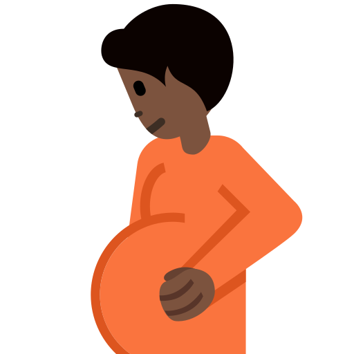 Вагітна людина: дуже темний тон шкіри для Twitter (X) January 2025 Update