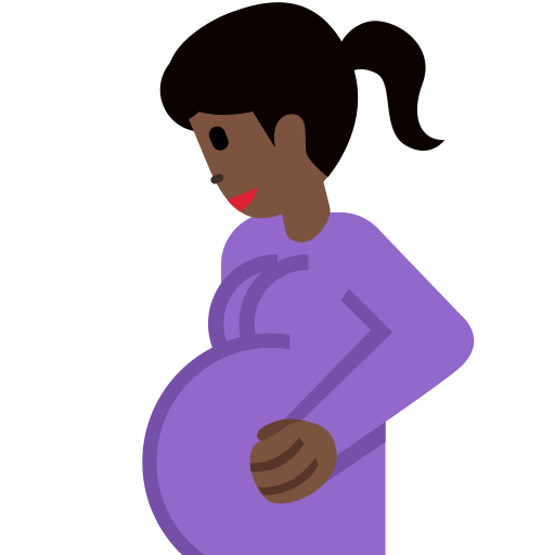 Mulher grávida: Tom de Pele Escura para Twitter (X) January 2025 Update