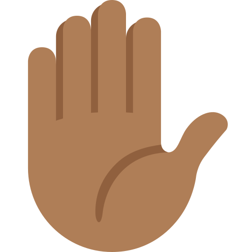 Mão Levantada: Pele Morena Escura para Twitter (X) January 2025 Update