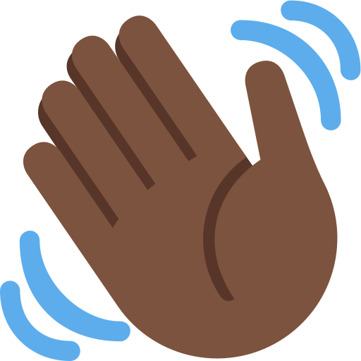 Mão Acenando: Pele Escura para Twitter (X) January 2025 Update