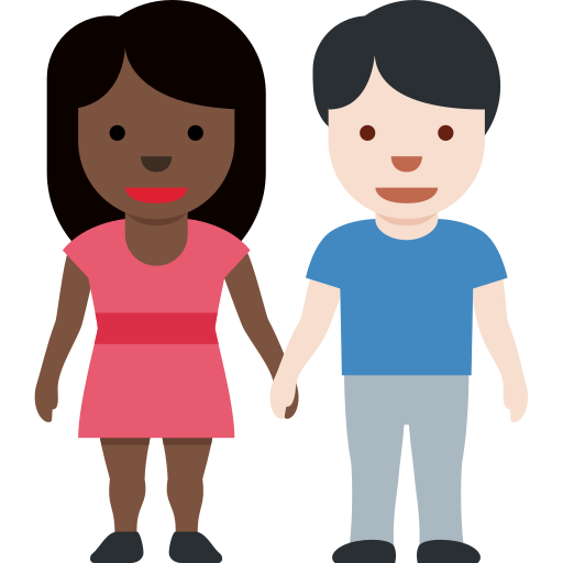 Mulher And Homem Holding Hands: Pele Escura, Pele Clara para Twitter (X) January 2025 Update