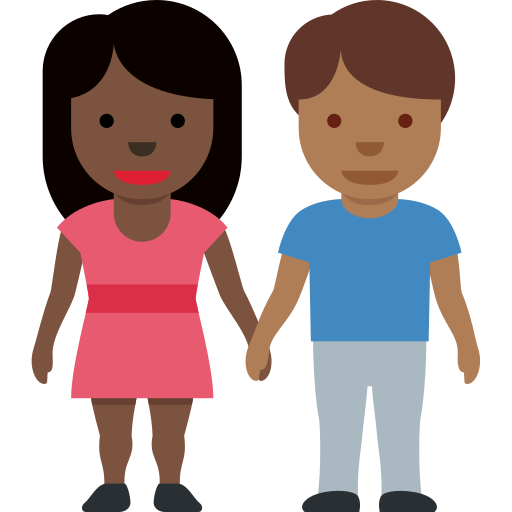 Чоловік і жінка: дуже темний тон шкіри темний тон шкіри для Twitter (X) January 2025 Update