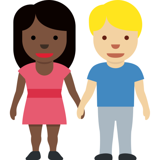 Mulher And Homem Holding Hands: Pele Escura, Pele Morena Clara para Twitter (X) January 2025 Update