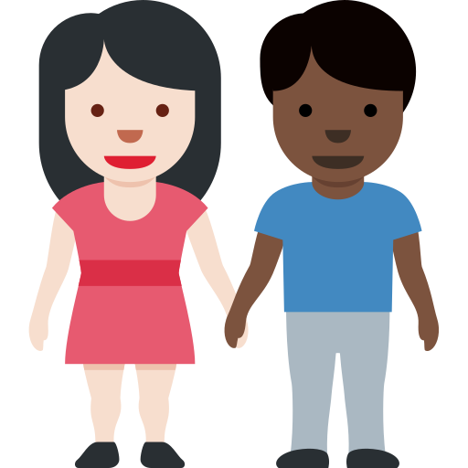 Mulher And Homem Holding Hands: Pele Clara, Pele Escura para Twitter (X) January 2025 Update