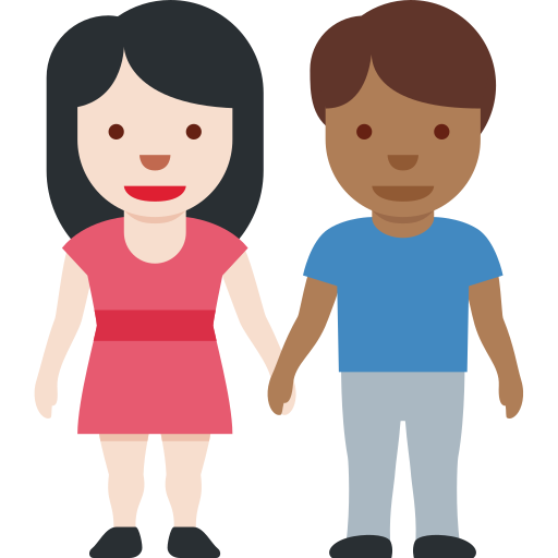 Mulher And Homem Holding Hands: Pele Clara, Pele Morena Escura para Twitter (X) January 2025 Update