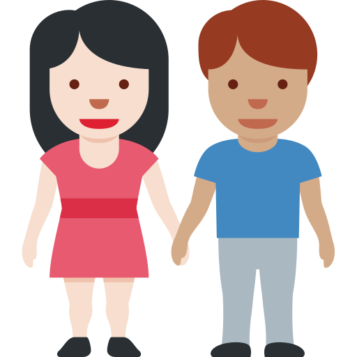 Mulher And Homem Holding Hands: Pele Clara, Pele Morena para Twitter (X) January 2025 Update