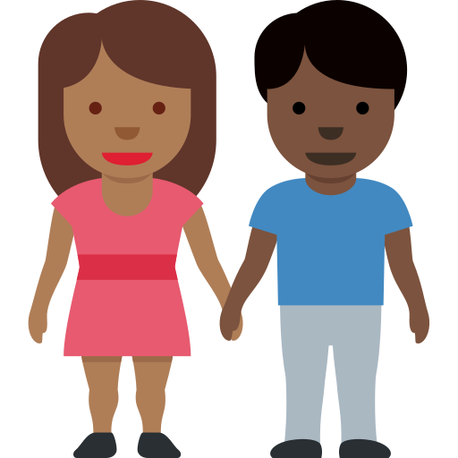 Mulher And Homem Holding Hands: Pele Morena Escura, Pele Escura para Twitter (X) January 2025 Update