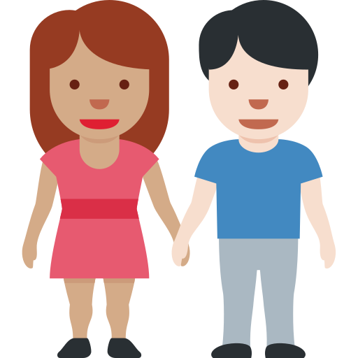 Mãos de Mulher e Homem: Tom de Pele Médio, Tom de Pele Leve para Twitter (X) January 2025 Update