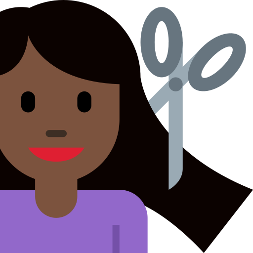 Mulher Cortando O Cabelo: Pele Escura para Twitter (X) January 2025 Update