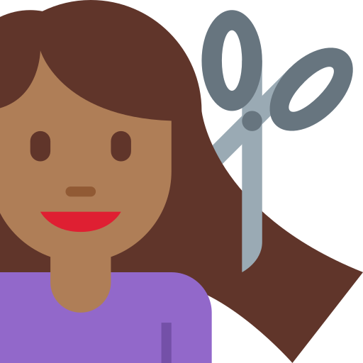 Mulher Cortando O Cabelo: Pele Morena Escura para Twitter (X) January 2025 Update