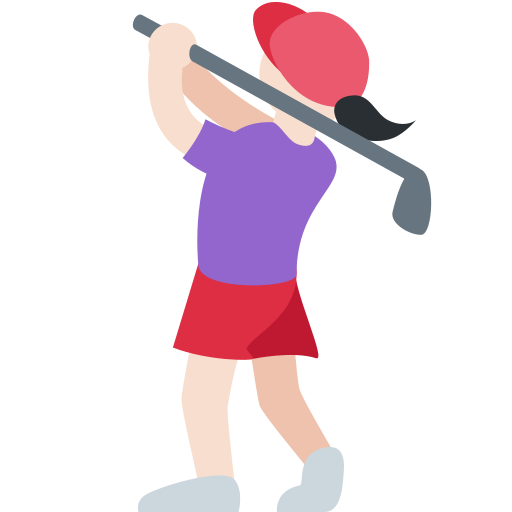 Жінка грає в гольф: дуже світлий тон шкіри для Twitter (X) January 2025 Update