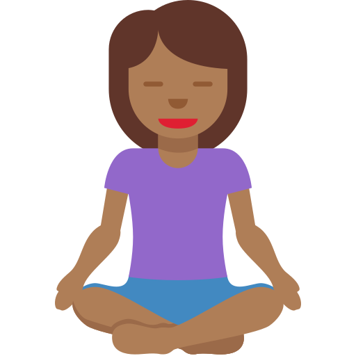 Жінка в позі лотоса: темний тон шкіри для Twitter (X) January 2025 Update