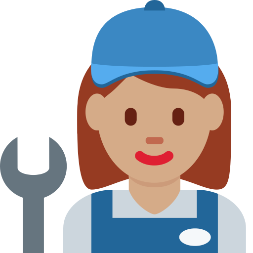 Женщина-механик: средний тон кожи для Twitter (X) January 2025 Update